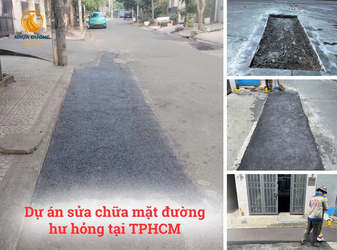 bê tông nhựa nguội sữa chữa, vá ổ gà